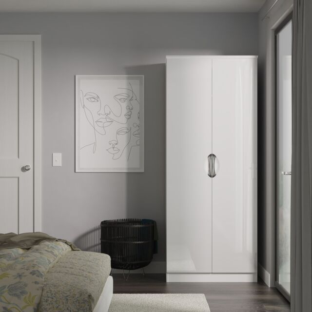 Ready Assembled 2 U Holborn 2 Door Wardrobe (Ready Assembled) in White - Size: Large - image 1