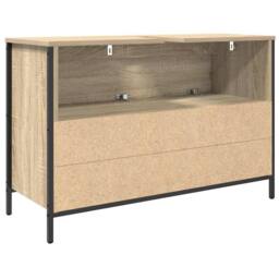 Berkfield Home Bathroom Basin Cabinet with Drawers Sonoma Oak 90x34.5x60 cm in Brown - thumbnail 8