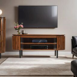 IH Design Carney Mango Wood Tv Cabinet Upto 55 Inch in Brown