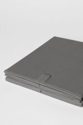 OHS Pack of 6 Plain Folding Storage Boxes in Charcoal - thumbnail 4