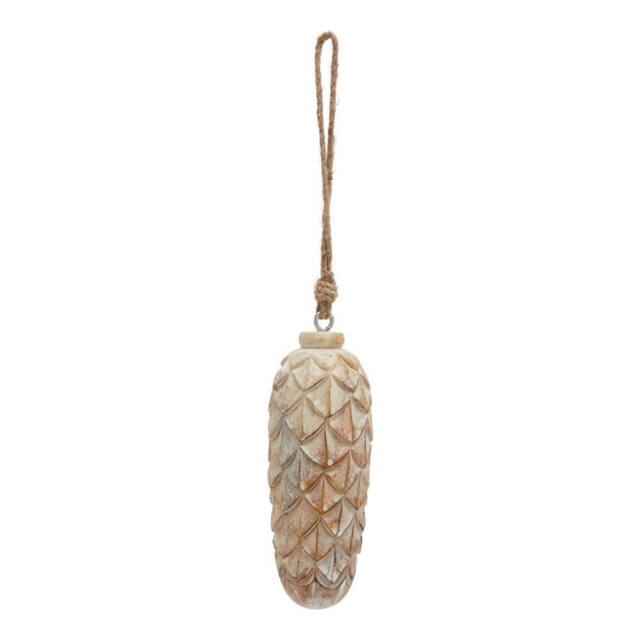 Hill Interiors Antique Pine Cone Bauble 13cm x 6cm x 6cm in Brown - Size: 13 cm x 6 cm x 6 cm - image 1