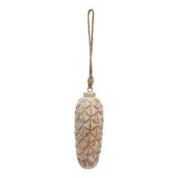 Hill Interiors Antique Pine Cone Bauble 13cm x 6cm x 6cm in Brown - Size: 13 cm x 6 cm x 6 cm