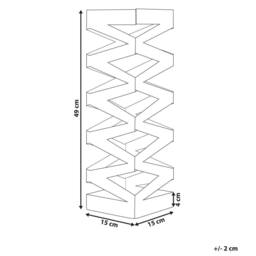 Wyld and Coco Black Zigzag Metal Umbrella Stand - thumbnail 4