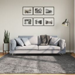 Berkfield Home Rug Short Pile Soft & Washable Anthracite 200x200 cm in Black - Size: 100 cm diameter - thumbnail 1