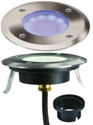 Netlighting Blue LED Ground Deck Light 230V IP65 1.7W in Grey