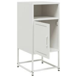 Berkfield Home Durable Bedside Cabinets 2 pcs White 36x39x78 cm Steel - Size: 36 x 39 x 78 cm - thumbnail 9