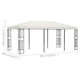 Berkfield Home Gazebo 3x6 m Cream Fabric in Beige - thumbnail 6