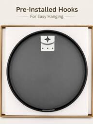 SPOT ON DEALZ Round Black Framed Wall Mirror Modern Decorative Circle Mirror 50cm - thumbnail 6