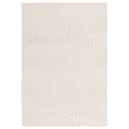 The Rug Shop UK Cream Handmade Wool Modern Geometric Easy To Clean Ivory Area Rug - Size: 200 cm x 290 cm - thumbnail 5