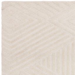 The Rug Shop UK Cream Handmade Wool Modern Geometric Easy To Clean Ivory Area Rug - Size: 200 cm x 290 cm - thumbnail 7