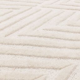 The Rug Shop UK Cream Handmade Wool Modern Geometric Easy To Clean Ivory Area Rug - Size: 200 cm x 290 cm - thumbnail 9