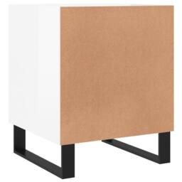 Berkfield Home Modern Bedside Cabinet High Gloss White 40x40x50 cm Engineered Wood - Size: 40 x 40 x 50 cm - thumbnail 8