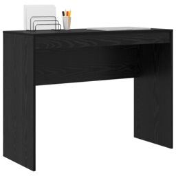 Berkfield Home Black Oak Writing Desk Black oak Engineered wood 100 x 40 x 76 cm - thumbnail 3