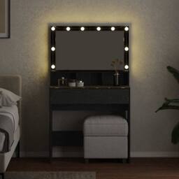 Berkfield Home Traditional Dressing Table Black oak Particle board - thumbnail 4