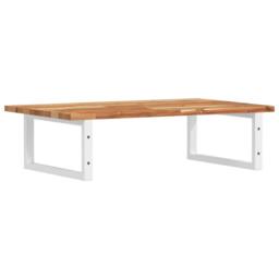 Berkfield Home Basin Shelf Wall Mounted Steel & Solid Wood Acacia in Brown - thumbnail 6