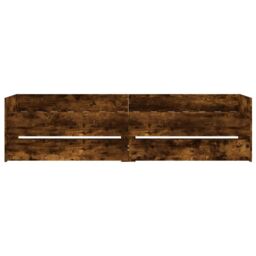 Berkfield Home Bed Frame with Drawers without Mattress Smoked Oak 90x190 cm Single in Brown - thumbnail 6