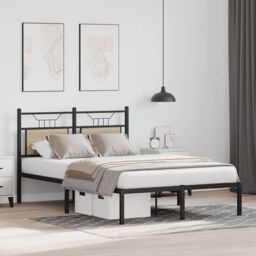 Berkfield Home Bed Frame without Mattress Sonoma Oak 120x200 cm Engineered Wood in Brown - Size: Small Double - thumbnail 4
