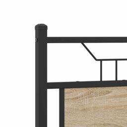 Berkfield Home Bed Frame without Mattress Sonoma Oak 120x200 cm Engineered Wood in Brown - Size: Small Double - thumbnail 9