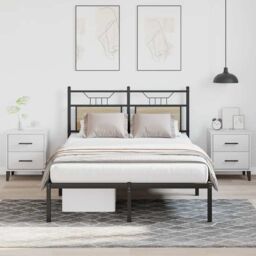 Berkfield Home Bed Frame without Mattress Sonoma Oak 120x200 cm Engineered Wood in Brown - Size: Small Double - thumbnail 1