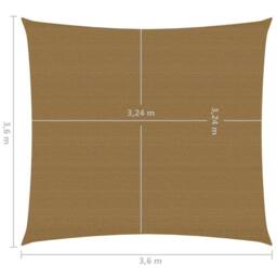 Berkfield Home Sunshade Sail 160 g/m ² Taupe 3.6x3.6 m HDPE in Beige - thumbnail 6