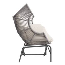 Matteo Garden Rocking Chair for Two in Grey - thumbnail 9