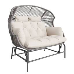 Matteo Garden Rocking Chair for Two in Grey - thumbnail 8
