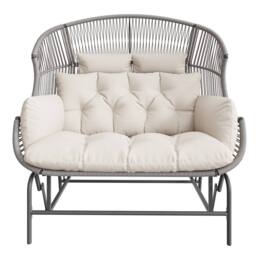 Matteo Garden Rocking Chair for Two in Grey - thumbnail 7