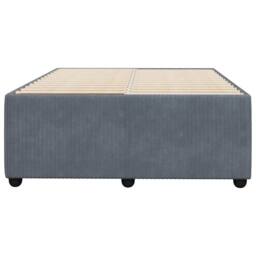 Berkfield Home Bed Frame without Mattress Dark Grey Double Velvet - thumbnail 4