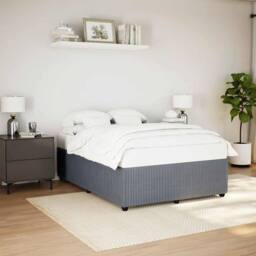 Berkfield Home Bed Frame without Mattress Dark Grey Double Velvet - thumbnail 2