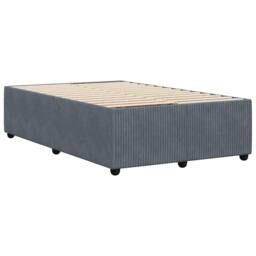 Berkfield Home Bed Frame without Mattress Dark Grey Double Velvet - thumbnail 6