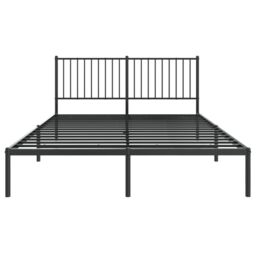 Berkfield Home Metal Bed Frame with Headboard Black 160x200 cm - thumbnail 5