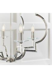 Netlighting Garland 4 Light Ceiling Pendant Polished Nickel & Clear Crystal Glass E14 - thumbnail 6