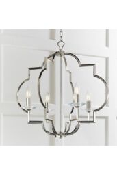 Netlighting Garland 4 Light Ceiling Pendant Polished Nickel & Clear Crystal Glass E14 - thumbnail 2