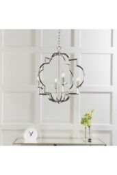 Netlighting Garland 4 Light Ceiling Pendant Polished Nickel & Clear Crystal Glass E14 - thumbnail 3