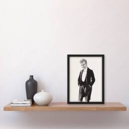 Artery8 Albert Edelfelt Composer Jean Sibelius Portrait Framed Wall Art Print in White - Size: A4 - thumbnail 4