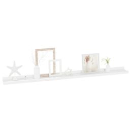 Berkfield Home Wall Shelves 2 pcs High Gloss White 100x9x3 cm - Size: 100 x 9 x 3 cm - thumbnail 3