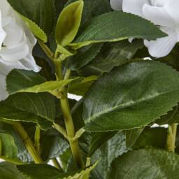 Wyld Haus Artificial Medium White Hydrangea in White Ceramic Pot - thumbnail 3