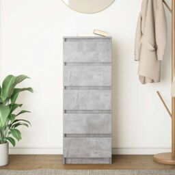 Berkfield Home Sideboard with Drawers Concrete Grey 37.5x35x99 cm Engineered Wood - thumbnail 3