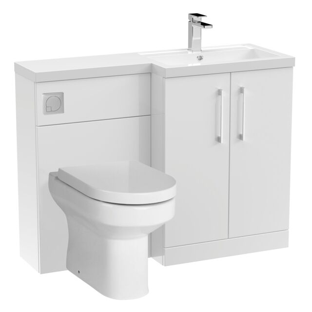Balterley Floor Standing Vanity, WC Unit, Pan, Seat & Cistern- Gloss White - image 1