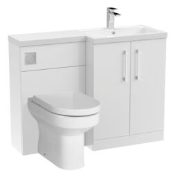 Balterley Floor Standing Vanity, WC Unit, Pan, Seat & Cistern- Gloss White - thumbnail 1