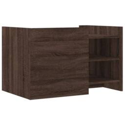 Berkfield Home Durable Coffee Table Brown oak 80x50x50 cm Engineered Wood - Size: 80 x 50 x 50 cm - thumbnail 6