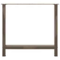 Berkfield Home Coffee Table Legs Natural Steel 2 pcs 80x(72-73) cm Steel in Grey - thumbnail 5