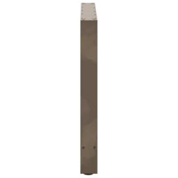 Berkfield Home Coffee Table Legs Natural Steel 2 pcs 80x(72-73) cm Steel in Grey - thumbnail 6