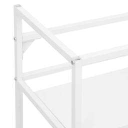 Berkfield Home Bathroom Washbasin Frame White 79x38x83 cm Iron - Size: 79 x 38 x 83 cm - thumbnail 6