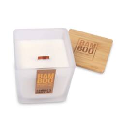 Bamboo Large Soy Wax Candle - & Ginger Lily in Cool White - thumbnail 3