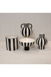 KDMD Black & White Striped Statement Vase - thumbnail 2