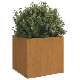 Berkfield Home Planter 49x47x46 cm Corten Steel in Brown - Size: 49 x 47 x 46 cm - thumbnail 1