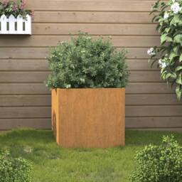 Berkfield Home Planter 49x47x46 cm Corten Steel in Brown - Size: 49 x 47 x 46 cm - thumbnail 2