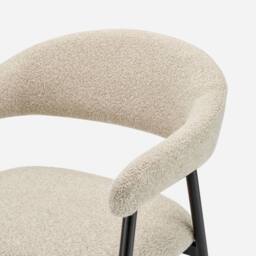 FurnitureboxUK 2x Delos Beige Fabric Dining Chairs - thumbnail 8
