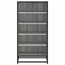 Berkfield Home Shoe Rack Grey Sonoma 48x38x97.5 cm Engineered Wood - thumbnail 4